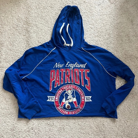 Junk Food New England Patriots‎ Cropped Hoodie Size XXL - Picture 1 of 5